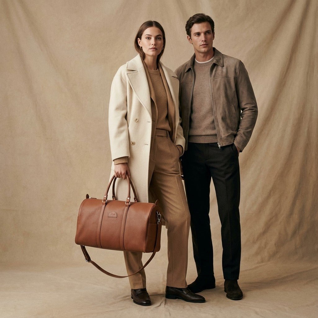 Kelioninis odinis krepšys Papillon 20L - Šviesiai rudas - luxu.lt