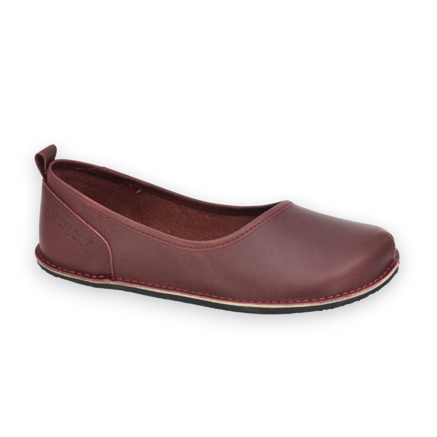 Kuutsid – Rankų darbo moteriški Barefoot odiniai batai - Bordo - luxu.lt