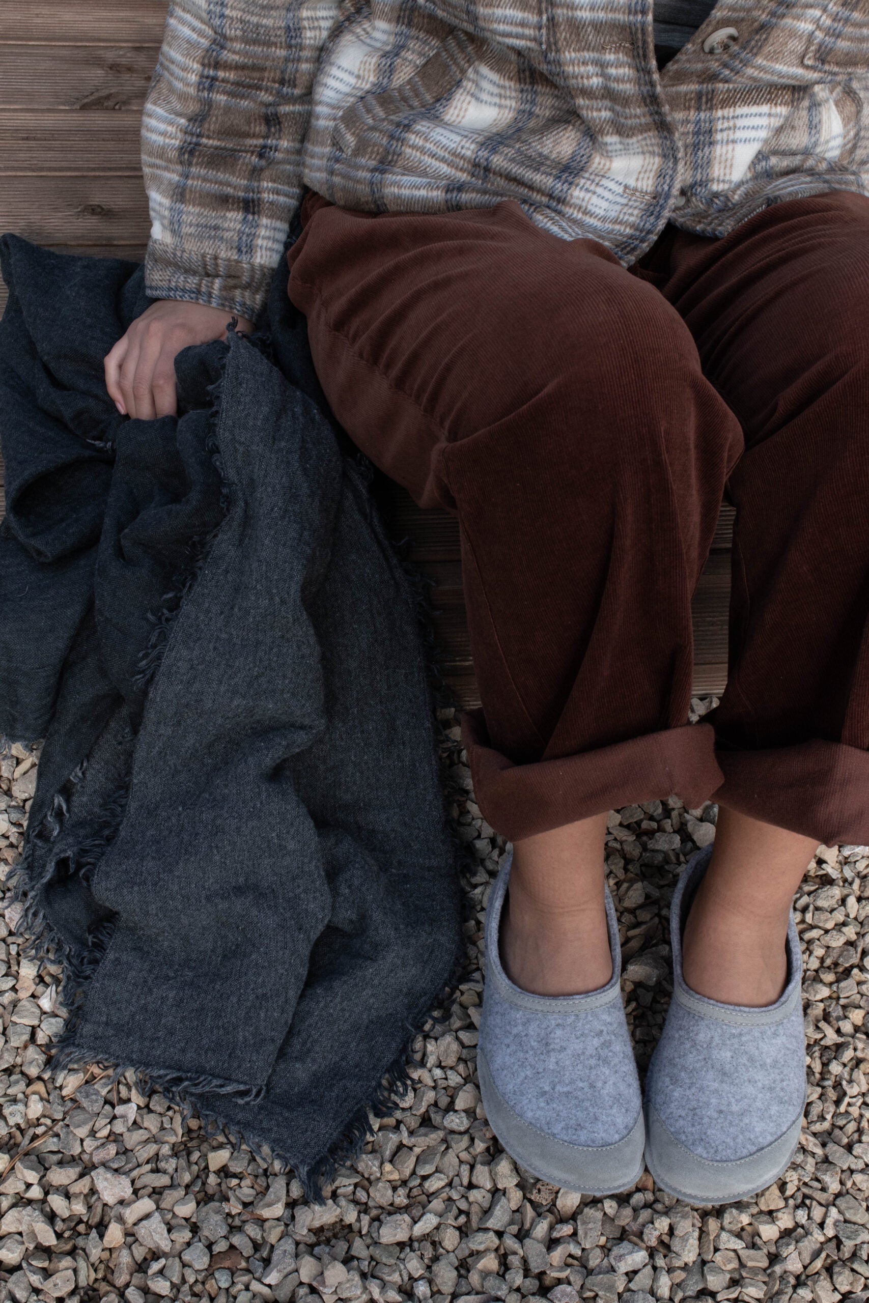 OmaKing moteriškos Barefoot veltinio šlepetės - luxu.lt