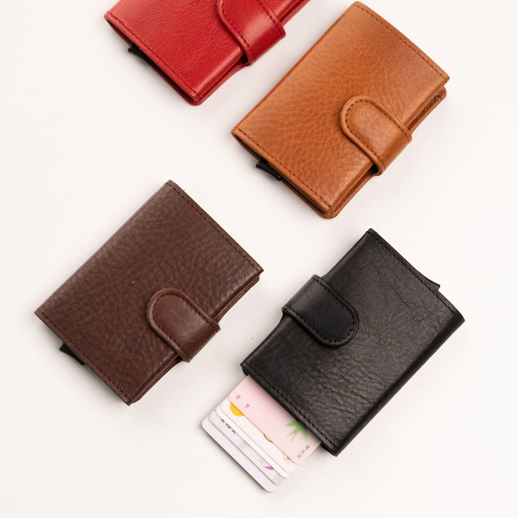 Rankų darbo odinė piniginė Papillon Nr. 40 su RFID/NFC apsauga - luxu.lt