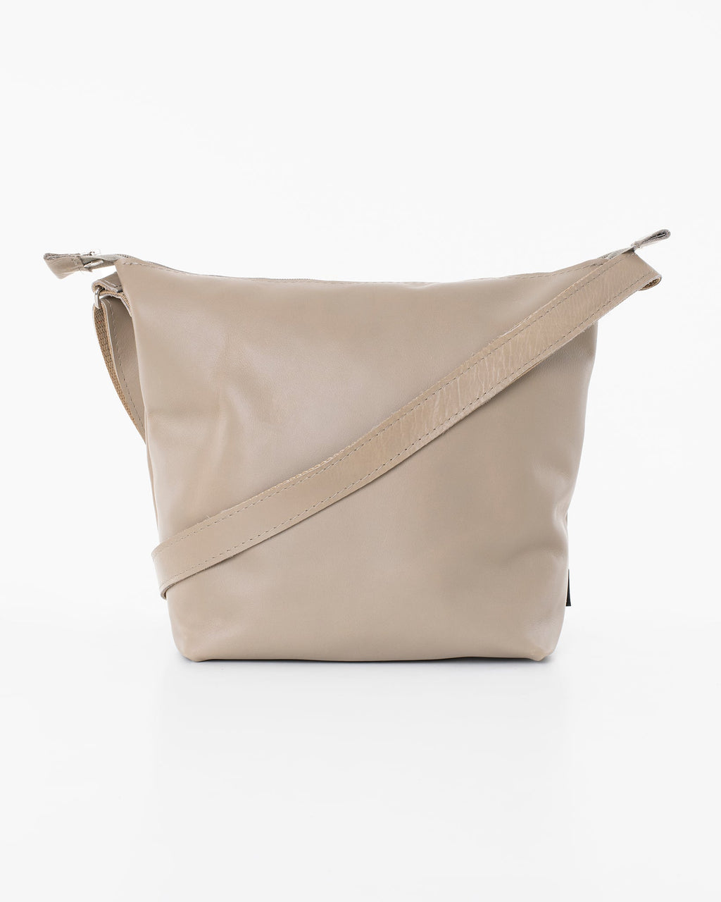 TRENDBAG SUVI XS – maža odinė rankinė per petį - Beige spalvos - luxu.lt