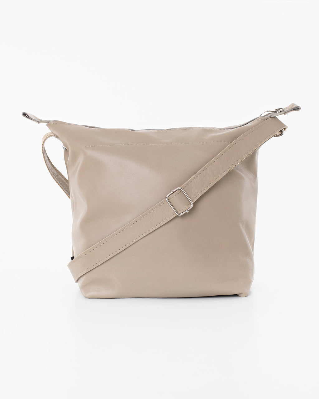 TRENDBAG SUVI XS – maža odinė rankinė per petį - Beige spalvos - luxu.lt